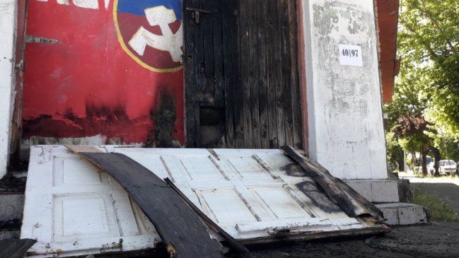 Dirigentes comunistas de Chillán denuncian ataques previos al incendio de su sede