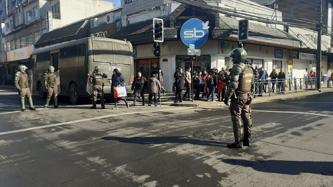 Siete personas pasarán a control de detención por incidentes en Temuco