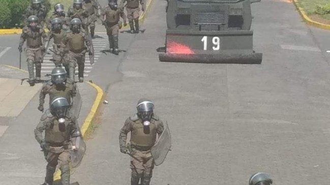 Serios incidentes entre Carabineros y universitarios de Temuco