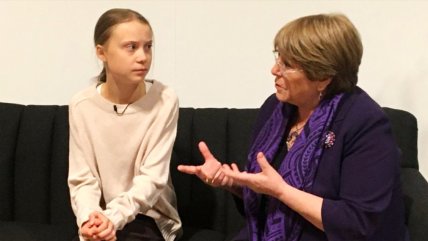  Greta Thunberg y Michelle Bachelet, juntas en la COP25  