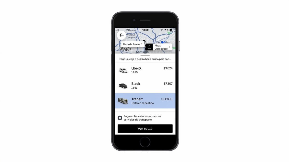Uber lanzó nueva función para planificar viajes en el transporte público