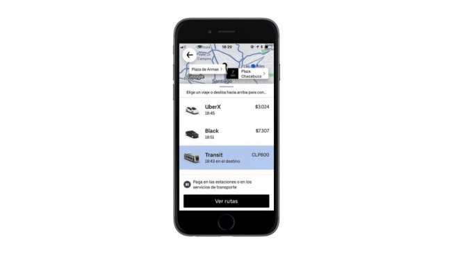 Uber lanzó nueva función para planificar viajes en el transporte público