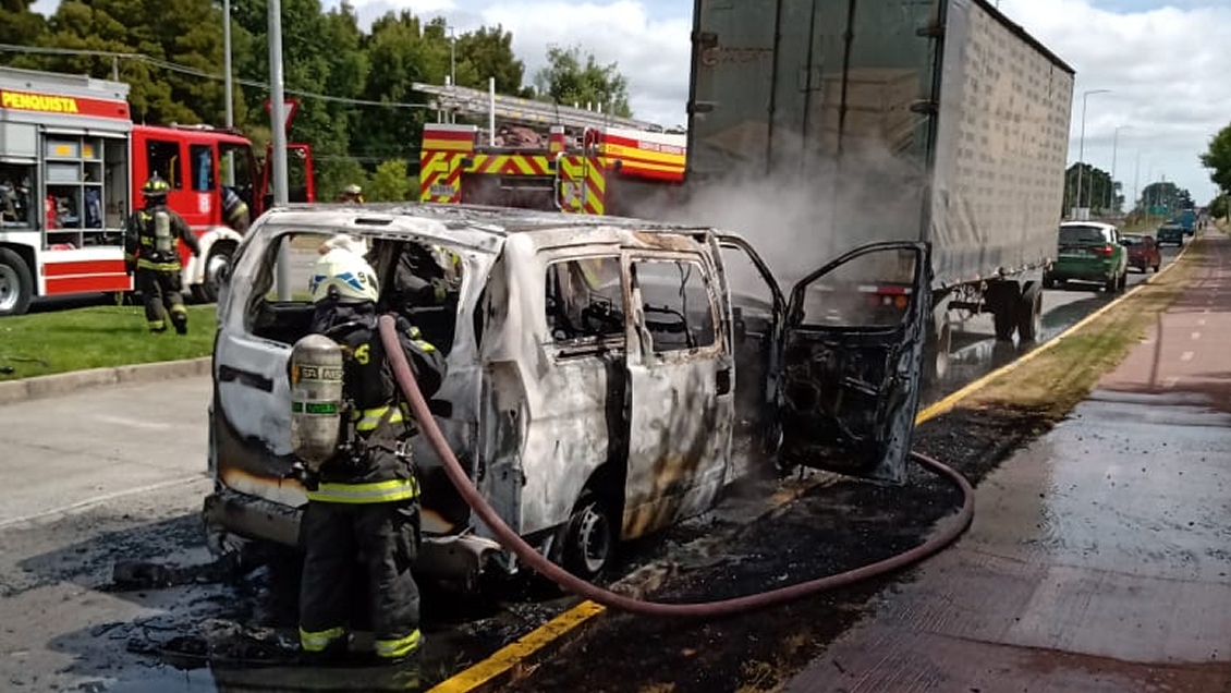 Carabineros investiga asalto frustrado y posterior incendio de vehículo en Talcahuano