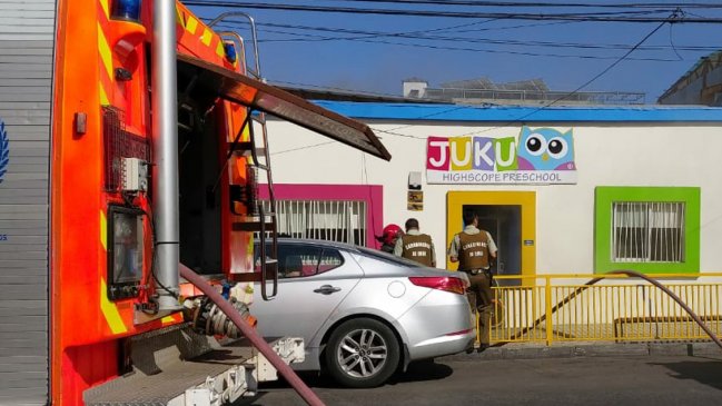 Jardín infantil de Antofagasta fue evacuado por incendio en el recinto