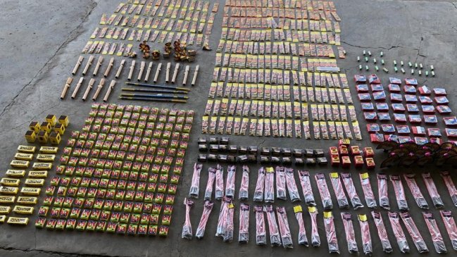 Más de 30 mil fuegos artificiales fueron incautados en Calama
