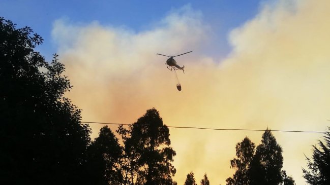 Se declara Alerta Roja para la comuna de Hualaihué por incendio forestal