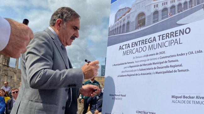 Luego de tres años y medio, comenzó la reconstrucción del Mercado Municipal de Temuco