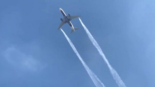 Avión tuvo que botar combustible en el aire e intoxicó a estudiantes