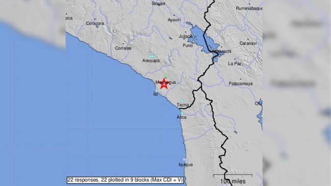 SHOA descartó que sismo en el sur de Perú provoque tsunami en Chile