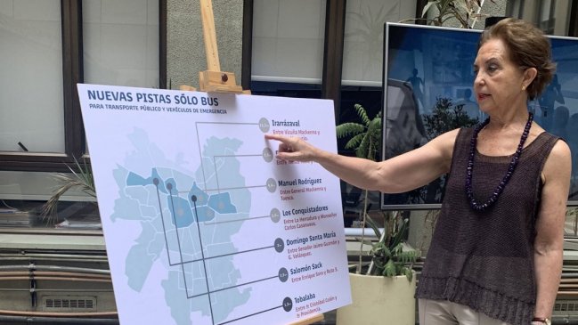Habilitarán siete nuevas pistas exclusivas para buses del Transantiago