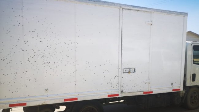 Camión repartidor de bebidas fue atacado con armas de fuego en Tirúa