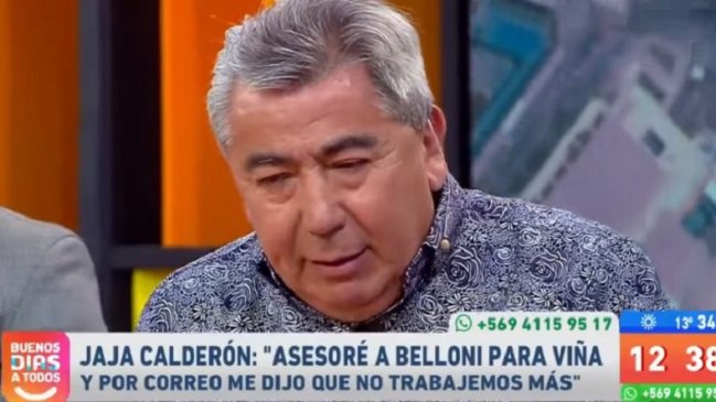 Jajá Calderón contó que Ernesto Belloni lo despidió un mes antes de Viña por correo