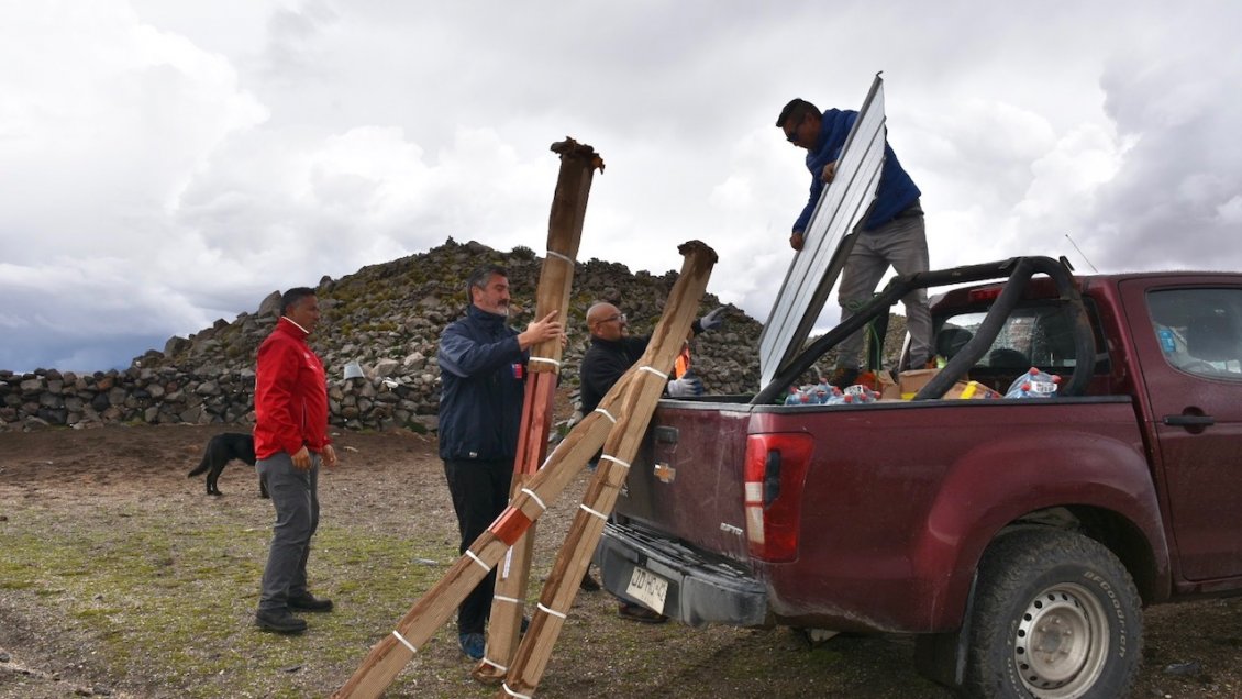Onemi reforzó entrega de suministros básicos por lluvias estivales en Parinacota