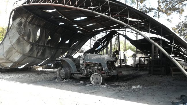 Una casa y cuatro galpones destruidos por incendio forestal en Pitrufquén