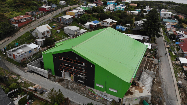 Puerto Aguirre, en Islas Huichas, tendrá pronto un nuevo gimnasio