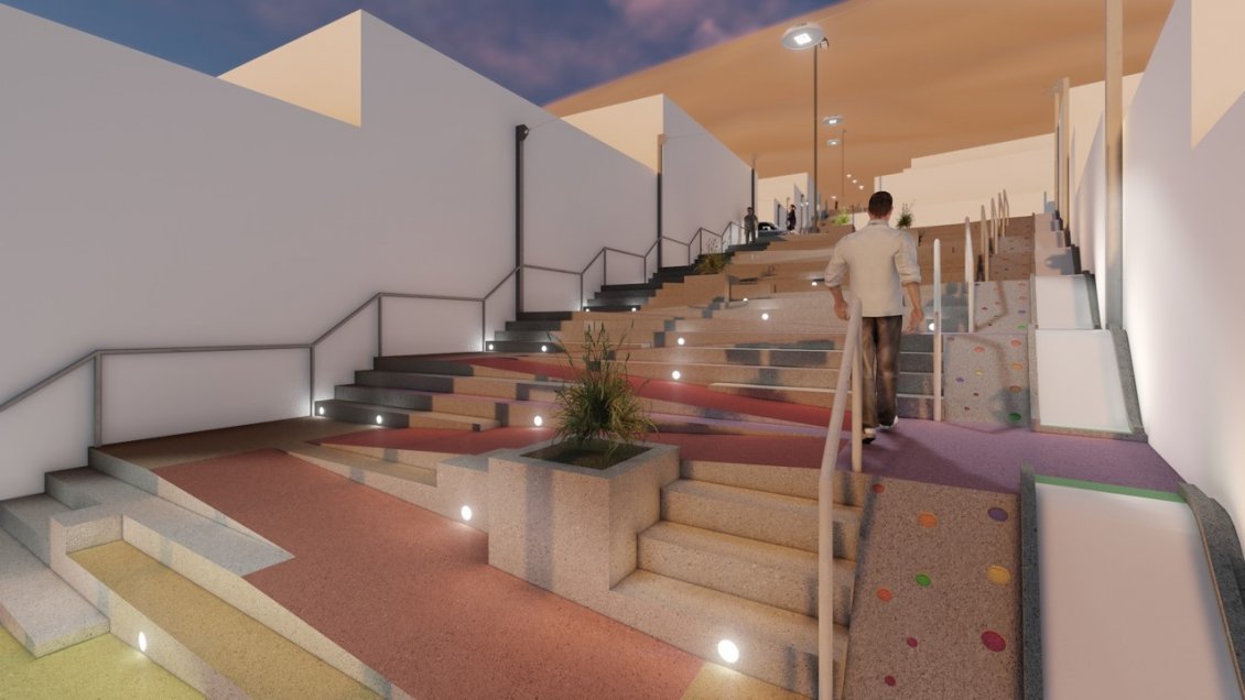 Millonaria inversión para construcción de escalera inclusiva en Iquique