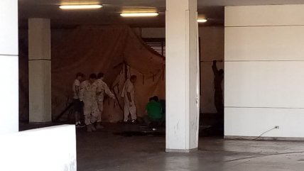 Efectivos del Ejército pusieron carpas en Hospital de Talca  