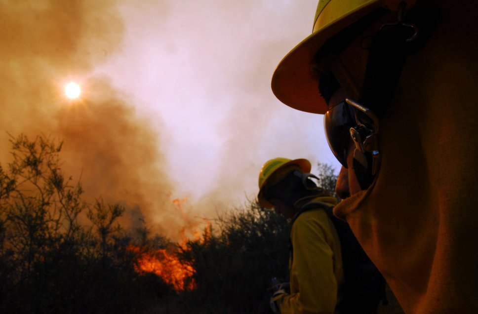 Quillón bajo alerta roja por incendio forestal que amenaza a viviendas