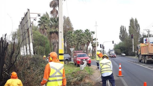 Quema de pastizales provocó corte de luz en tres comunas de O'Higgins