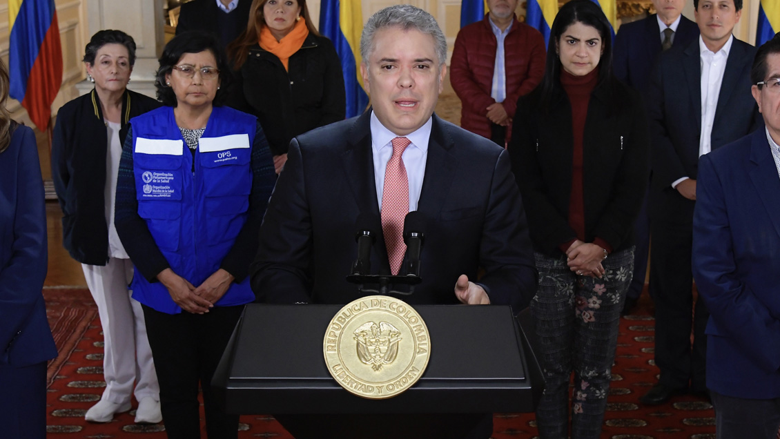 Duque ordena cuarentena de 20 días en Colombia por el coronavirus