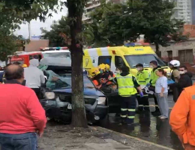 Violenta colisión en el centro de Concepción dejó un fallecido