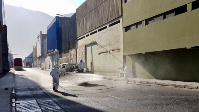 Comenzó sanitización de recinto amurallado y barrio industrial de Zofri Iquique