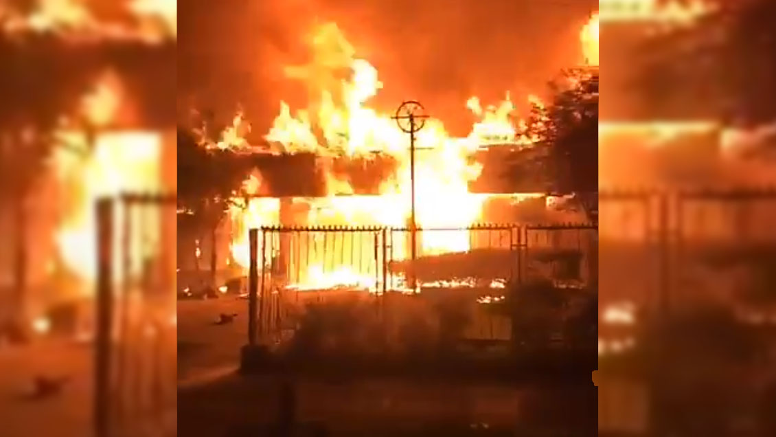 Detienen a menor acusado de participar en saqueo y en incendio a dependencias de la Municipalidad de San Antonio