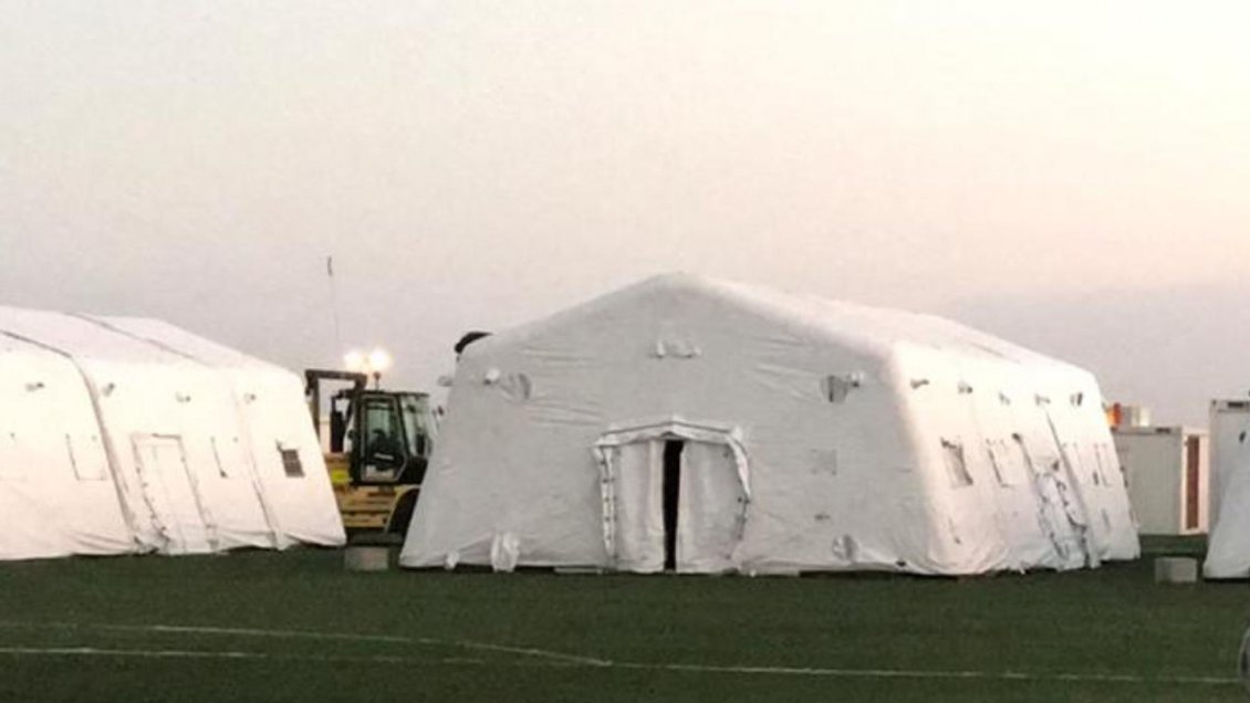 Avanza instalación de hospital de campaña en Antofagasta