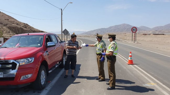 Carabineros salieron a fiscalizar las cuarentenas preventivas en Chañaral