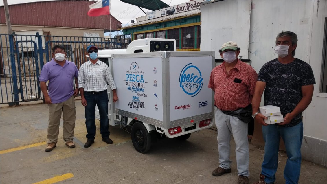 Pescadores artesanales de Caldera recibieron un carro delivery para vender sus productos