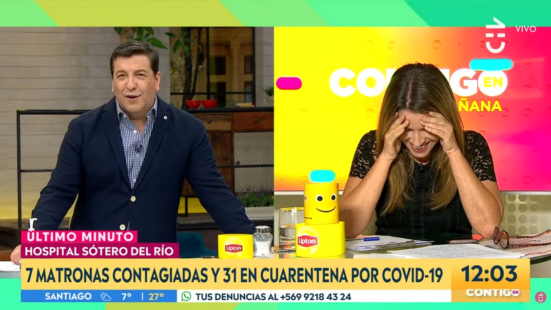 Temblor mareó a Monserrat Álvarez en vivo en el matinal de Chilevisión