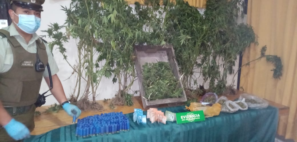 Detienen a adulto mayor y dos jóvenes acusados de microtráfico de drogas en Chimbarongo