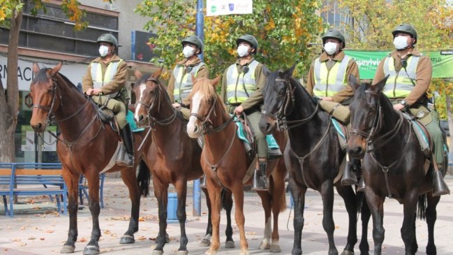 Carabineros implementó patrulla montada para reforzar seguridad en el centro de Chillán