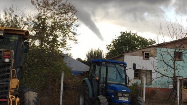 Ñuble vivió una jornada de nubes embudo, granizos, ráfagas y tormentas eléctricas