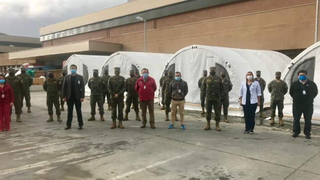 Instalan 18 domos sanitarios en Hospital Clínico de Magallanes