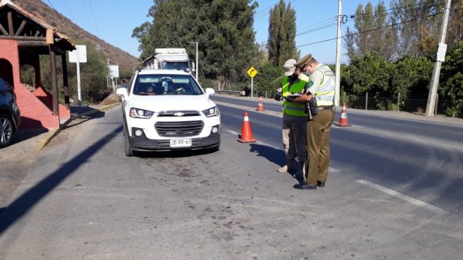Más de 200 vehículos fueron devueltos a su lugar de origen durante el último fin de semana en O'Higgins