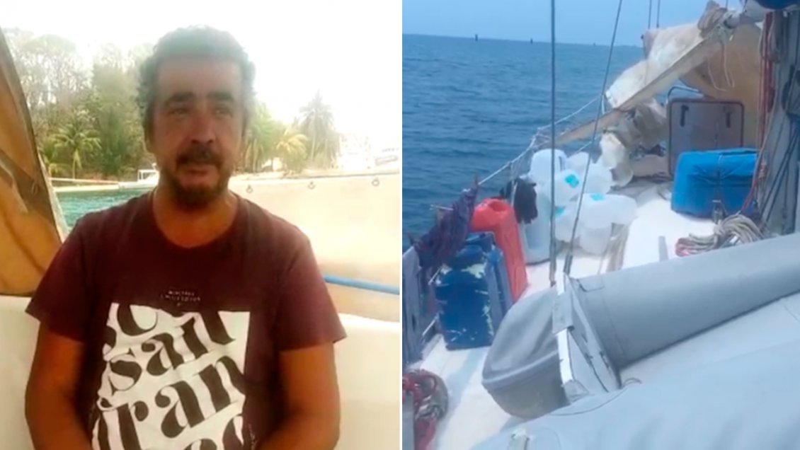 Chileno varado en Honduras volverá al país navegando y pide ayuda al Gobierno