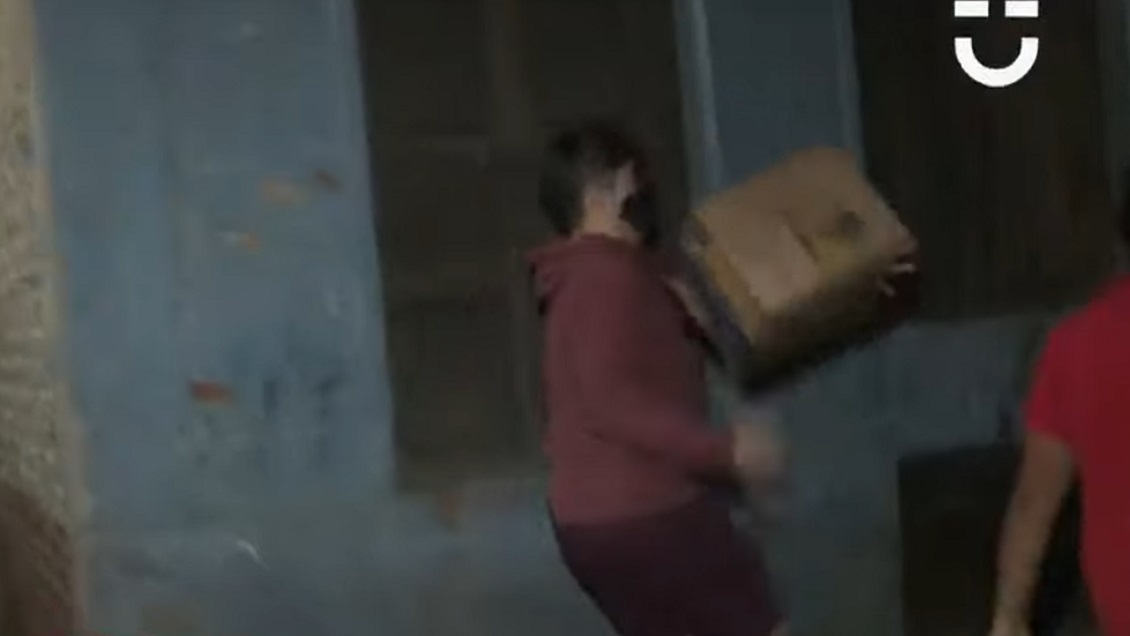 TV captó accidente con cervezas de joven que violó el toque de queda para 