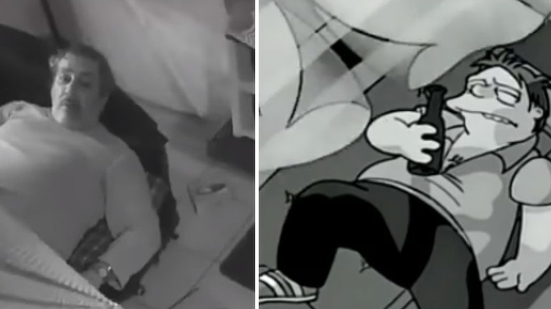 Hombre recreó magistral escena de Los Simpson y se viralizó