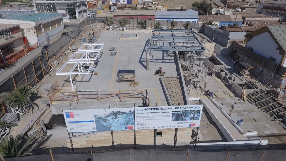 Avanza construcción de nueva y moderna biblioteca pública de Chañaral