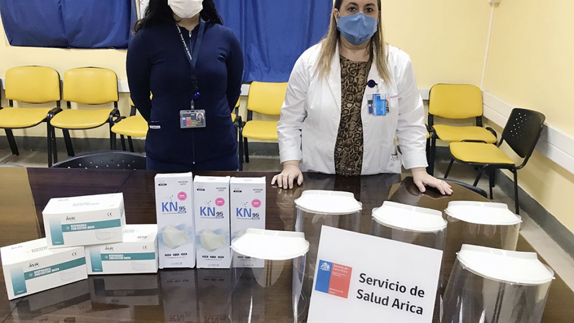 Hospital regional de Arica recibió donación de 4.800 implementos de protección personal