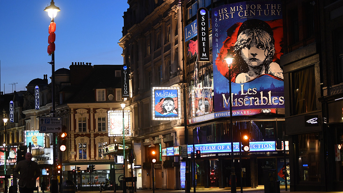 Más de mil teatros británicos 