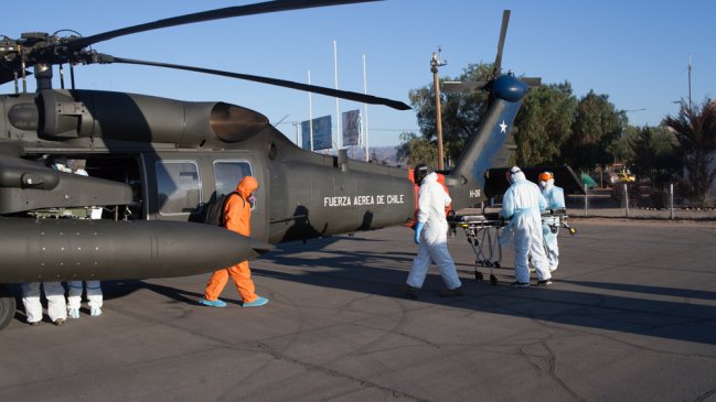 Paciente crítico de Covid-19 fue llevado en helicóptero de Santiago a Ovalle