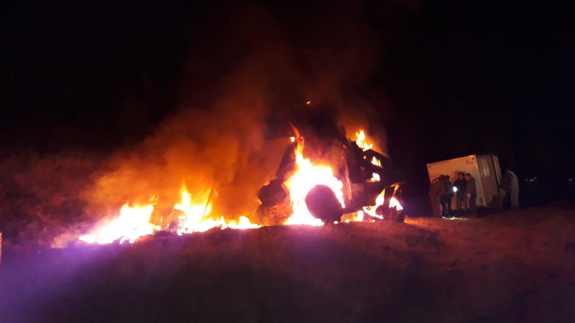 Siete equipos forestales fueron quemados en un ataque incendiario en Mulchén