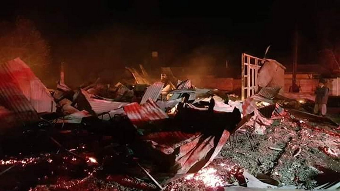 Investigan incendio que destruyó escuela en sector rural de Ercilla