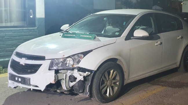 Persecución a disparos terminó con un choque y una detenida en San Bernardo