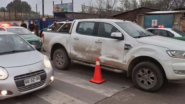 Delincuentes atropellaron a un carabinero durante un operativo por el robo de un auto en Limache