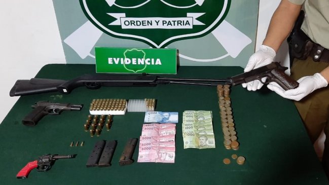 Carabineros incautó un arsenal tras operativo por microtráfico en Arica