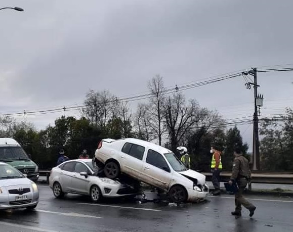 Choque múltiple mantuvo interrumpida ruta Temuco-Labranza