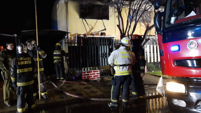 Incendio que afectó a vivienda en Rancagua deja tres personas fallecidas